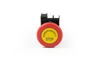 B Series Plastic 1NC Emergency 40 mm Turn to Release with Label Red 22 mm Control Unit